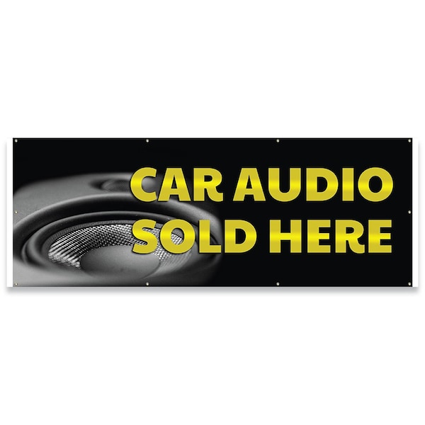 Signmission Car Audio Sold Here Banner Concession Stand Food Truck Single Sided B-96-30027 - main